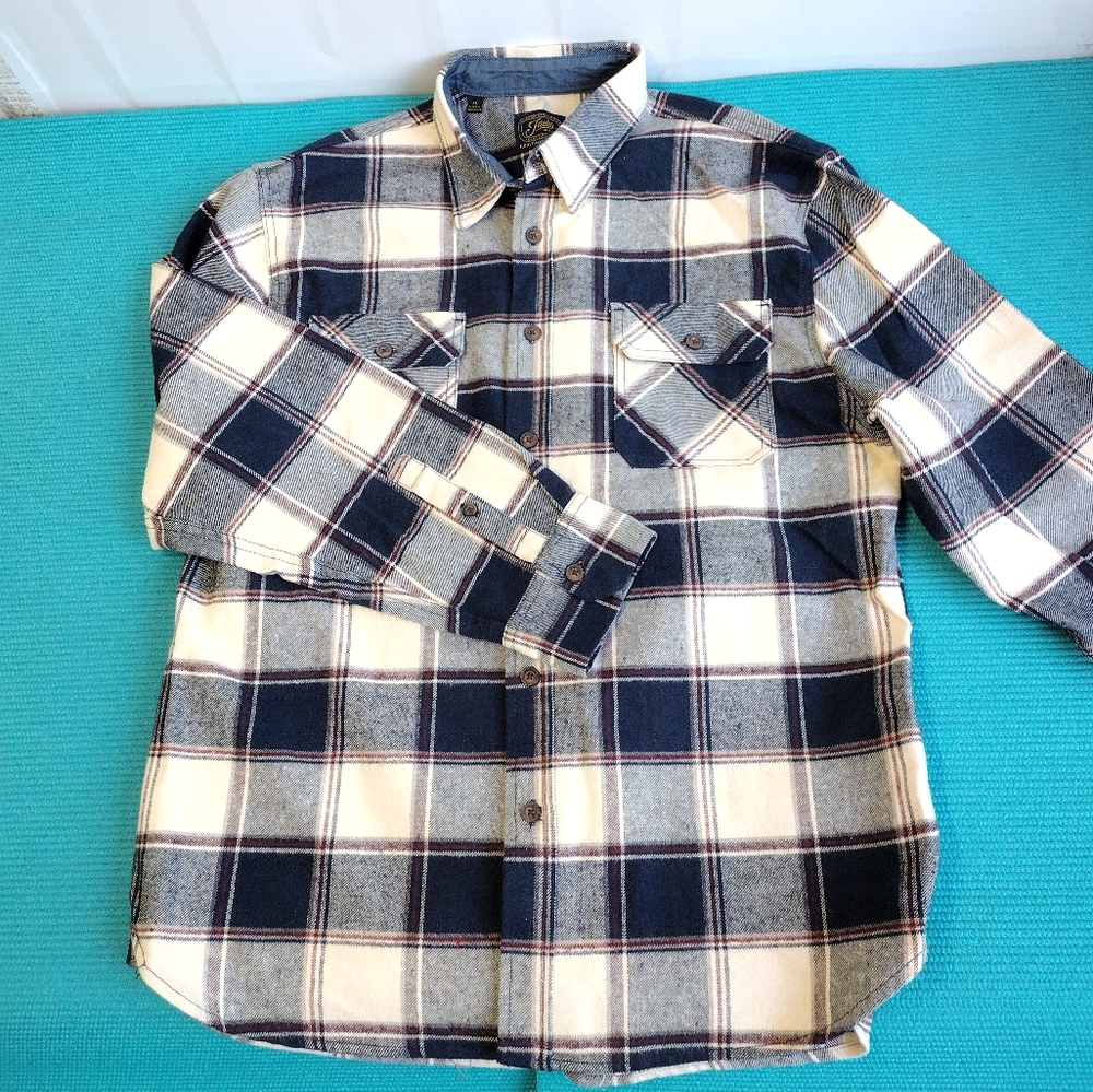 Jachs Heritage Men's Flannel Cozy - Blue - Plaid Shirt XL